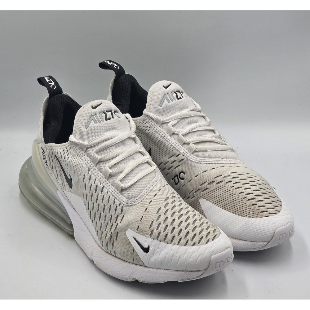 Nike Air Max 270 AH8050-100 White Black Men's Size 8.5 42